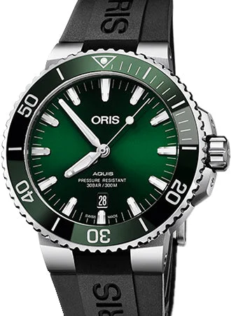 Aquis Date Green - Rubber - 43.5mm - Ref.  01 733 7730 4157-07 4 24 64EB