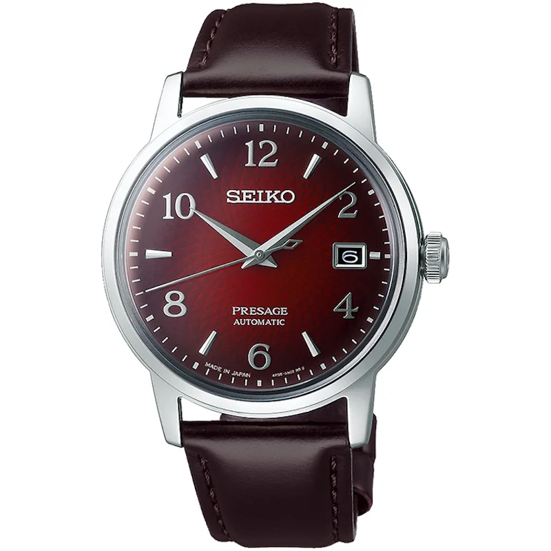 Seiko Presage SRPE41J1 Cocktail Negroni Burgundy Automatic Red Dial Watch JAPAN