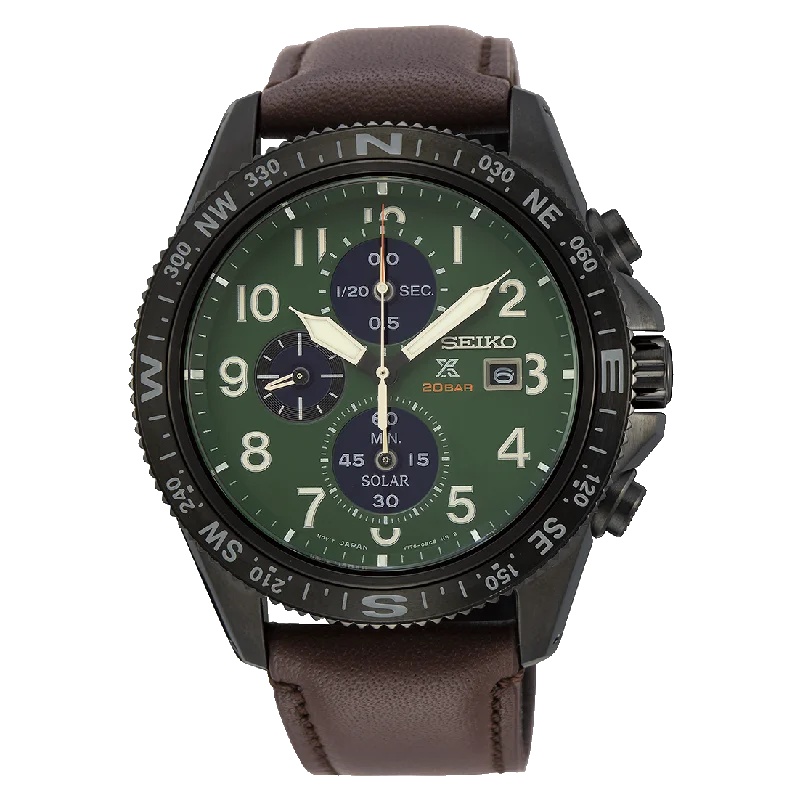 Seiko Prospex Solar Chronograph Green Dial Watch SSC739P